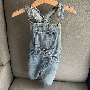 Zara kids short overall denim 18-24 months